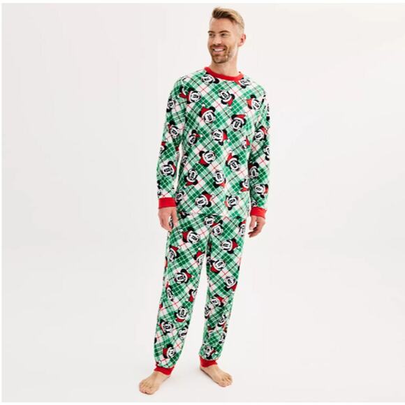 Disney Mickey Mouse Men'sChristmas Pajama Set Size XL Cozycore loungewear - Picture 1 of 9